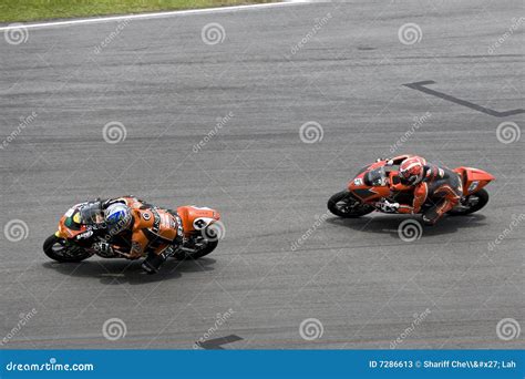 Acción Que Compite Con De Motogp 125cc Foto de archivo editorial