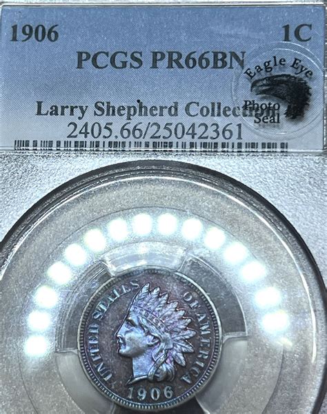 C Indian Cent Larry Shepherd Collection Pcgs Pf Bn Eagle Eye