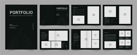 Architecture portfolio and portfolio layout Design. 27829510 Vector Art ...