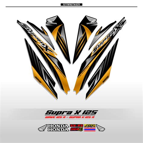 Striping SUPRA X 125 R NEW 6 STICKER SUPRA X 125 FI STICKER SUPRA X 125