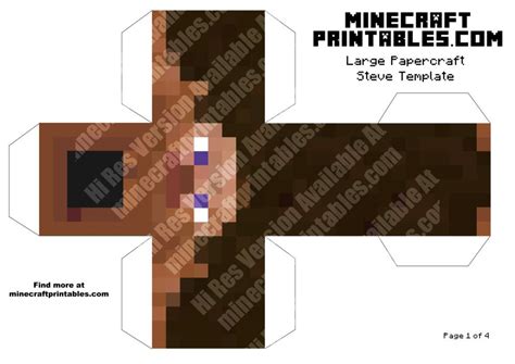 Minecraft Steve Printable Template