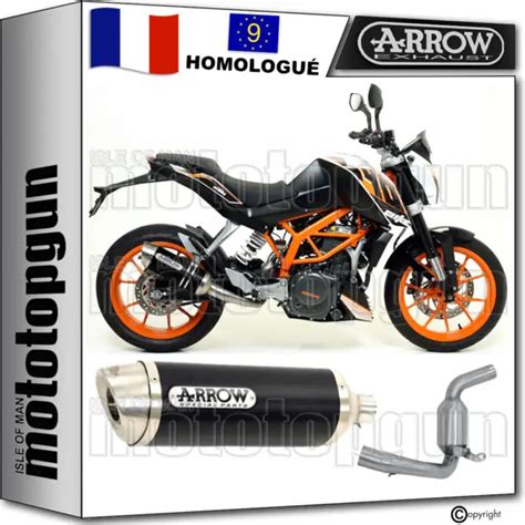 ARROW KIT POT Echappement Approuve Thunder Aluminium Noir Ktm Duke 390