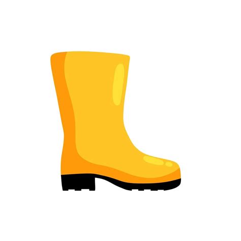 Rubber Yellow Boot Waterproof Rain Shoes 5263858 Vector Art At Vecteezy