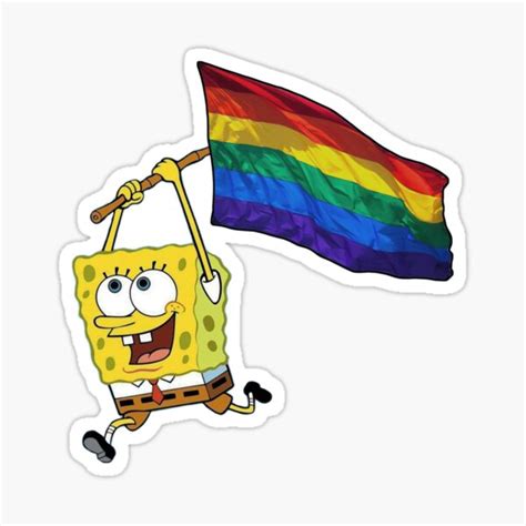 "Spongebob pride" Sticker by carinascott | Redbubble