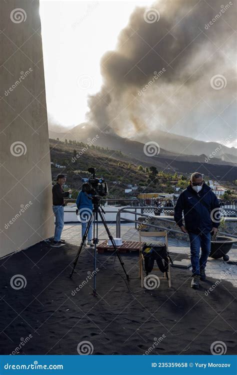 View Of Eruption Of Cumbre Vieja Volcano La Palma Canary Islands