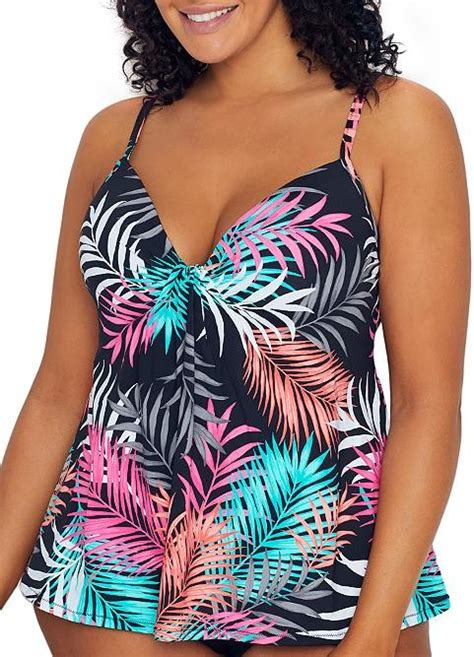 Leilani Plus Size Montego Bay Scorpio Underwire Tankini Top Shopstyle