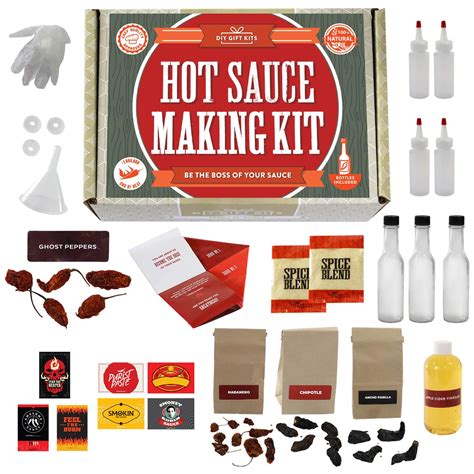 Buy Diy Gift Kits Hot Sauce Making Kit Deluxe Edition Men S Gift Gourmet Spicy Gift Set For