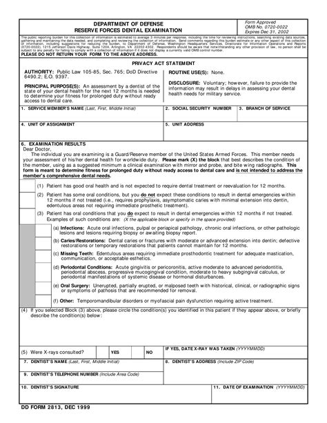 Dd Form 2813 Fill Out Printable PDF Forms Online