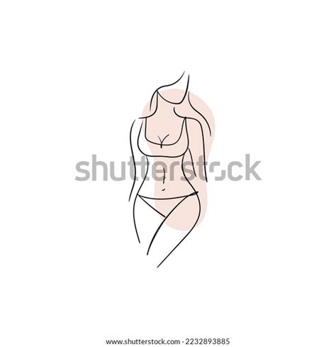 Beautiful Woman Body Silhouette Line Art Stock Vector Royalty Free