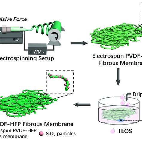 Schematic Illustration Of Multi Structured SiO 2 PVDF HFP Nanofibrous