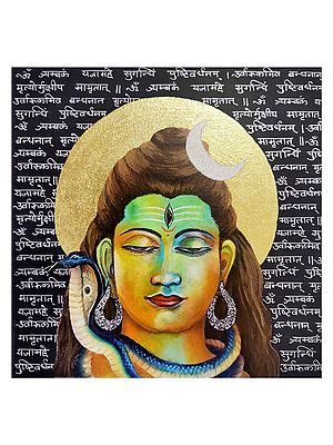 Lord Shiva With Parvati Shivshakti Acrylic On Canvas By Rupali