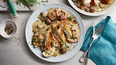 Creamy Mushroom Chicken Recipe Bbc Food