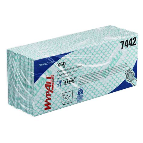 WypAll X50 Critical Clean Colour Coded Cleaning Cloths 7442 Green