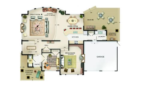 Wildwood Floor Plan Main Level JayWest Country Homes