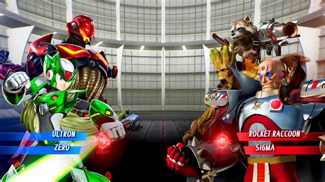 Ultron Zero Vs Rocket Raccoon Sigma Hardest Ai Marvel Vs Capcom