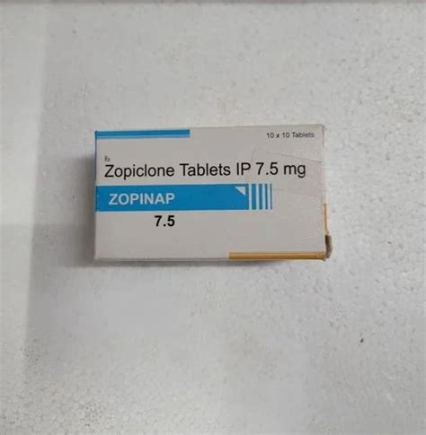 ZOPINAP 7 5 MG Zopiclone Tablet For Personal At Rs 50 Stripe In Nagpur