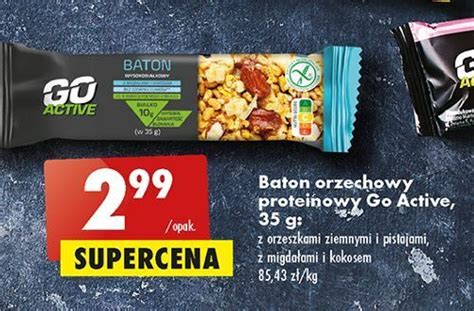 Promocja Baton Proteinowy Z Orzechami Ziemnymi I Pistacjami Go Active W