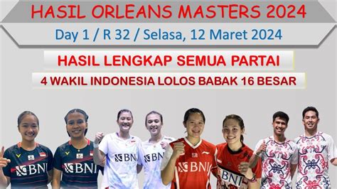 Hasil Orleans Masters Hari Ini Day Besar Wakil