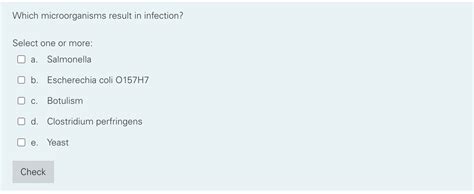 Solved Which microorganisms result in infection? Select one | Chegg.com
