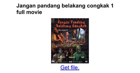 Jangan Pandang Belakang Congkak 1 Full Movie Google Docs