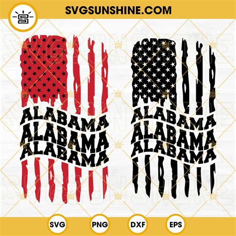 Alabama Crimson Tide American Flag SVG, Alabama Football SVG PNG DXF ...