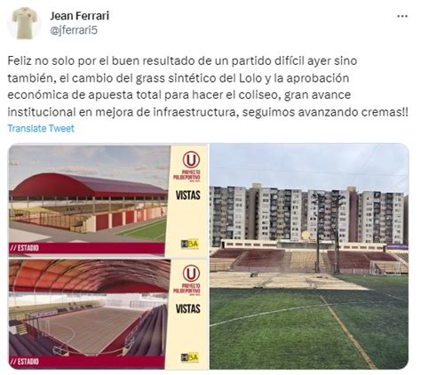 Jean Ferrari Y Las Buenas Noticias Para Universitario Tras Victoria