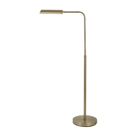 Elegant Azalea Park LED Task Floor Lamp, Adjustable, Brushed Brass