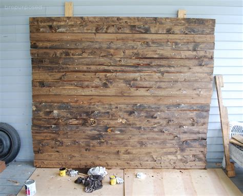 DIY Faux Distressed Wood Backdrop | brepurposed