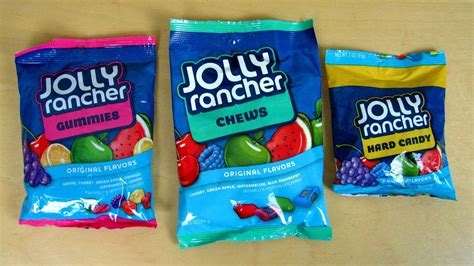 3 Jolly Rancher Varieties Chews Gummies And Hard Candies Youtube