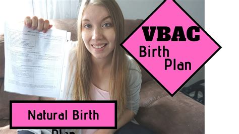 My Natural Vbac Birth Plan Natural Birth After C Section Youtube