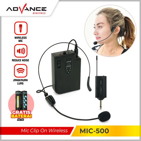 Jual Advance MIC 500 Microphone Clip On Wireless Mic Bando Clip On