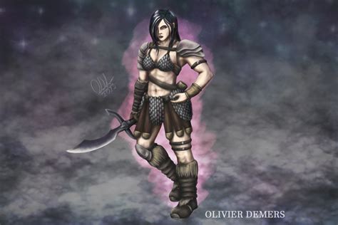 Olivier Demers Concept Art Female Barbarians