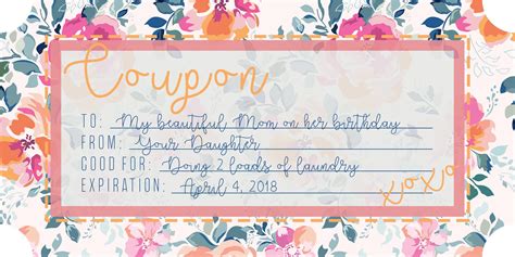 Fillable Coupon Template Gift, Gift for Her, Personalized Gifts, Custom ...