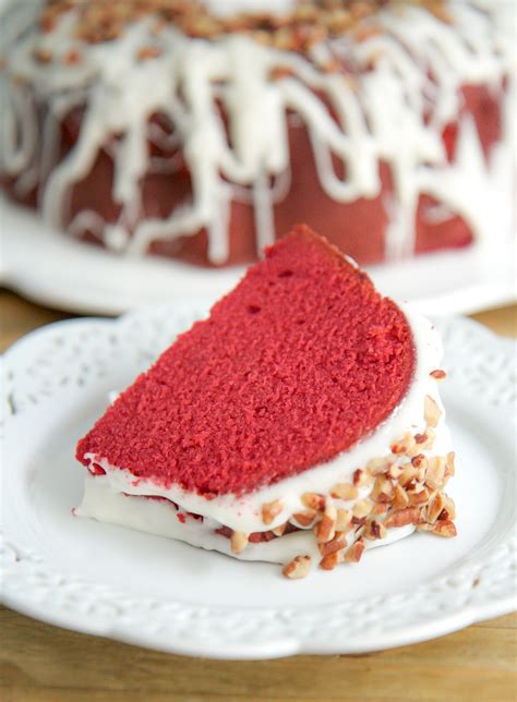 Red Velvet Pound Cake with Cream Cheese Glaze