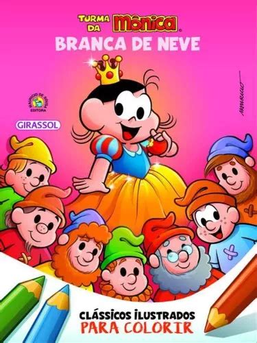 Turma Da Mônica Clássicos Ilustrados Para Colorir Branca D Branca De