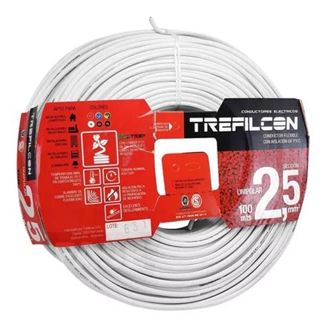 Cable Mm Unipolar Blanco Trefilcon Rollo Cerrado X Mts Env O Gratis