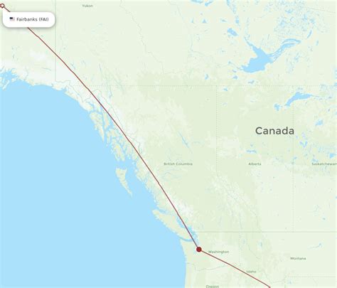 All Flight Routes From Denver To Fairbanks DEN To FAI Flight Routes