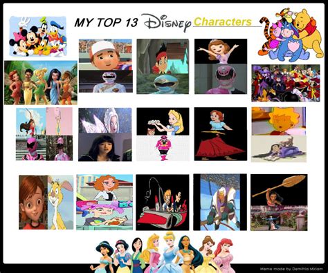 My Top 13 Disney Characters Meme By Mileymouse101 On Deviantart