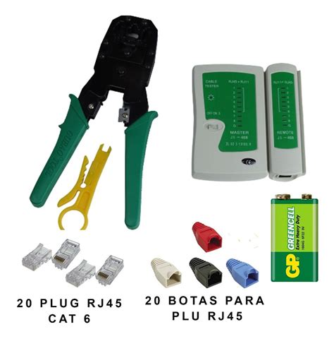 Ponchadora Rj45 Pelacable Tester De Red 20 Plug Cat 6 Cuotas