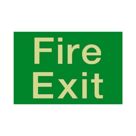 Fire Exit Photoluminescent Sign | PVC Safety Signs