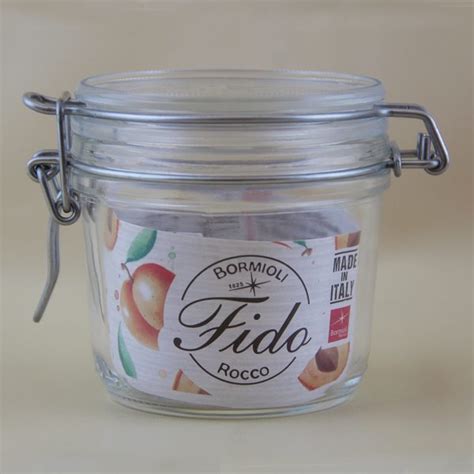 Bormioli Italy Fido Flip Top Glass Clear Jar 350ml Pantry Magic