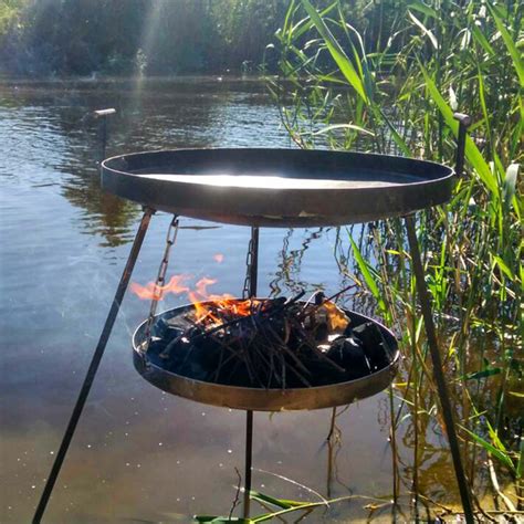 Садж сковорода SHOP-PAN с подставкой для разведения огня и крышкой в ...