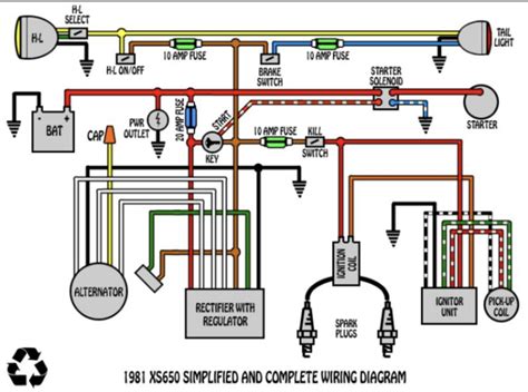 Wiring Diagram Yamaha XS650 Forum