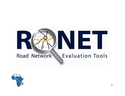 Pdf Road Network Evaluation Tools Ronet Version O Network