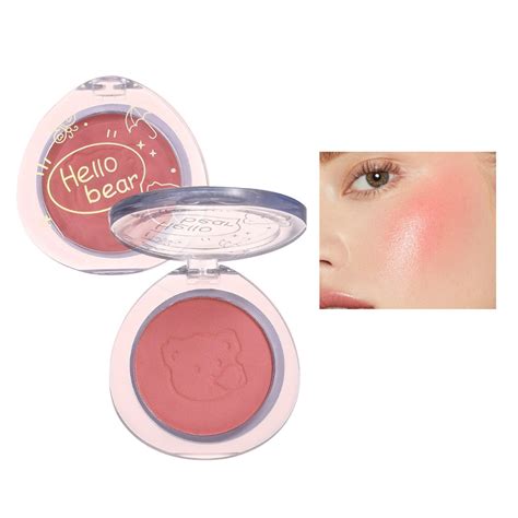 Pressed Powder Cream Blush For Mature Skin Rouge Fine Glitter Six Colors Rouge Long Lasting