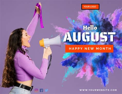 Happy New Month August Template Postermywall