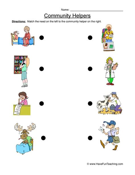 Community Helpers Worksheets For Kindergarten