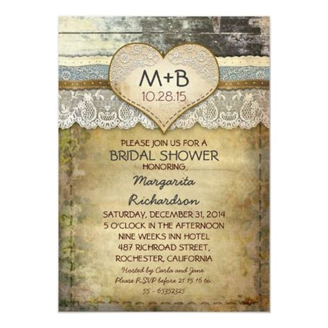 country rustic bridal shower invitations | Zazzle.com