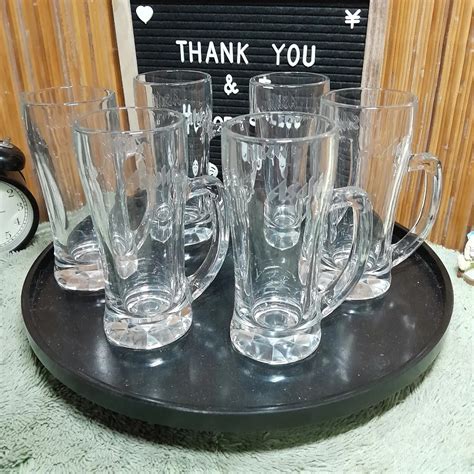 6 Regular Asahi Beer Glass on Carousell