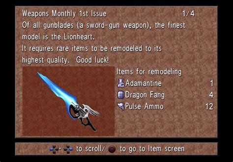 Final Fantasy VIII Weapons - Jegged.com